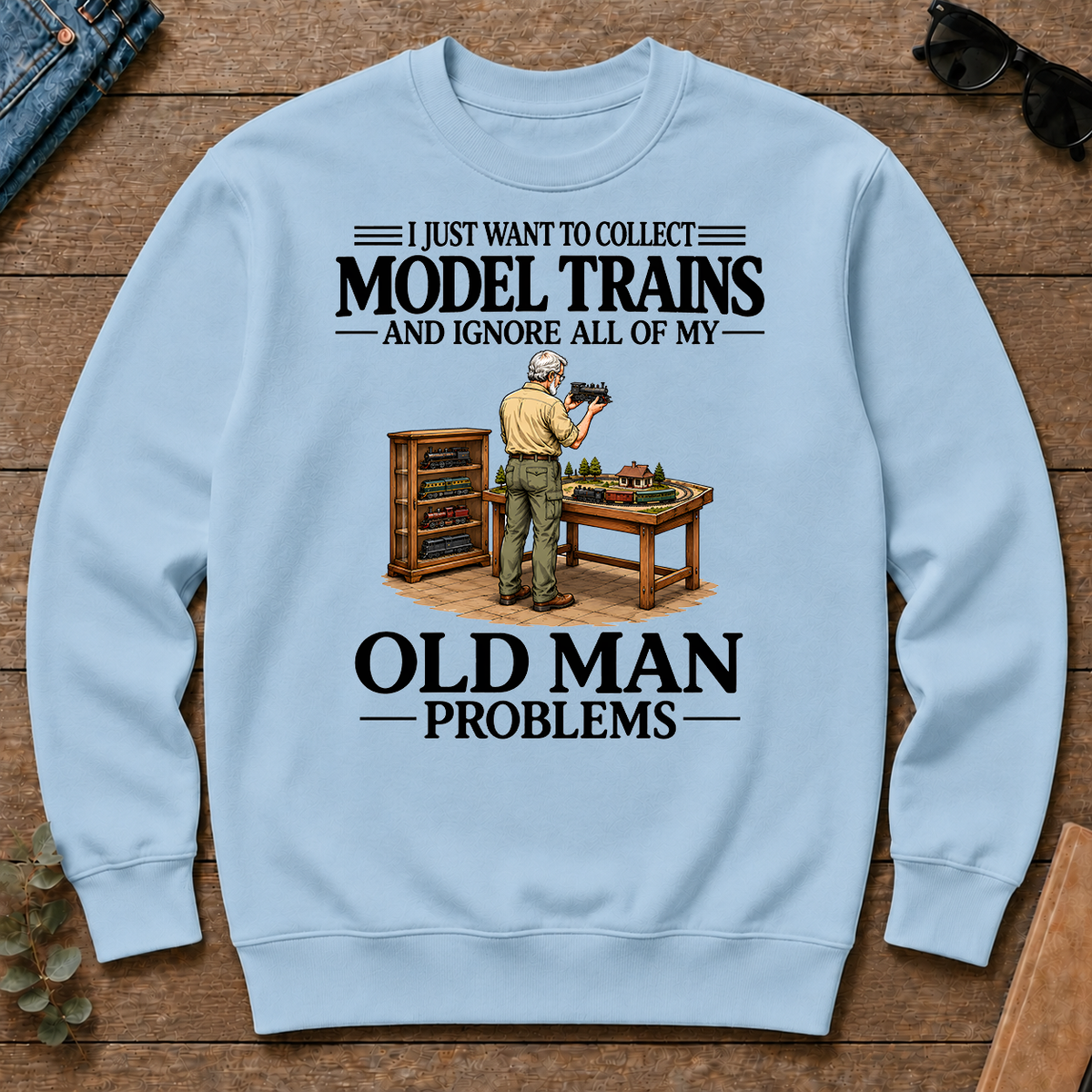 I Just Want To Collect Model Trains - light-blue - CS2D-LightBlue