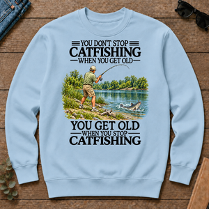 Don't Stop Cat Fishing Vintage - light-blue - CS2D-LightBlue