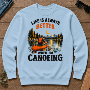 Retro Life Is Always Better When I Am Canoeing - light-blue - CS2D-LightBlue