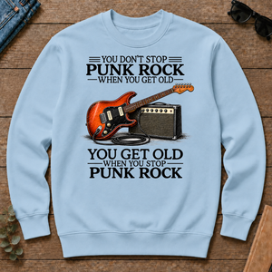 Don't Stop Playing Punk Rock Vintage Art - light-blue - CS2D-LightBlue