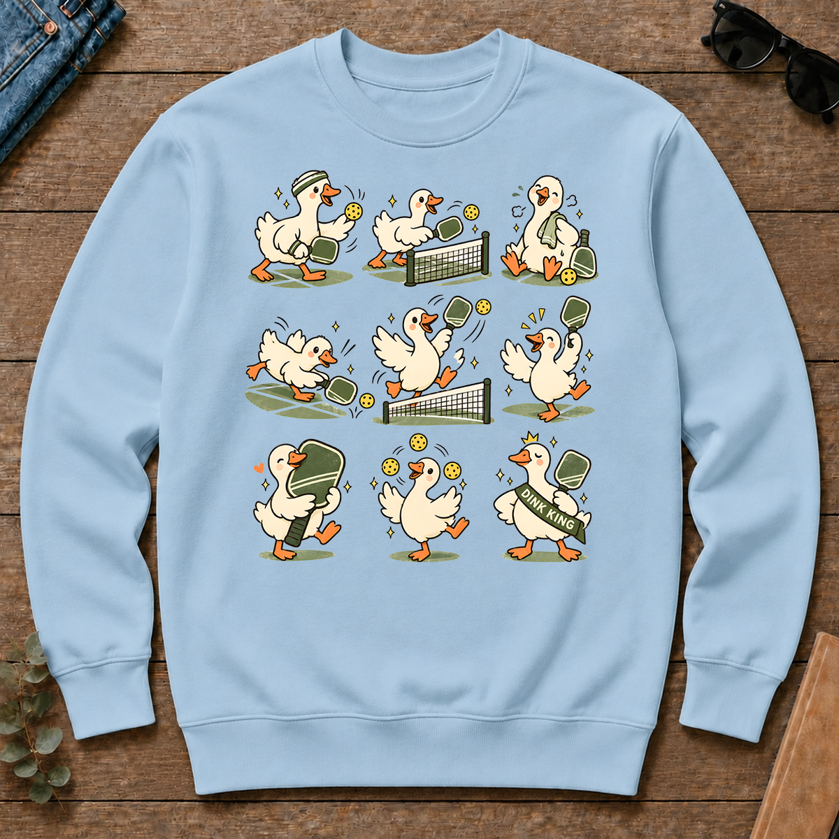 Pickleball Lover Cute Goose - light-blue - CS2D-LightBlue