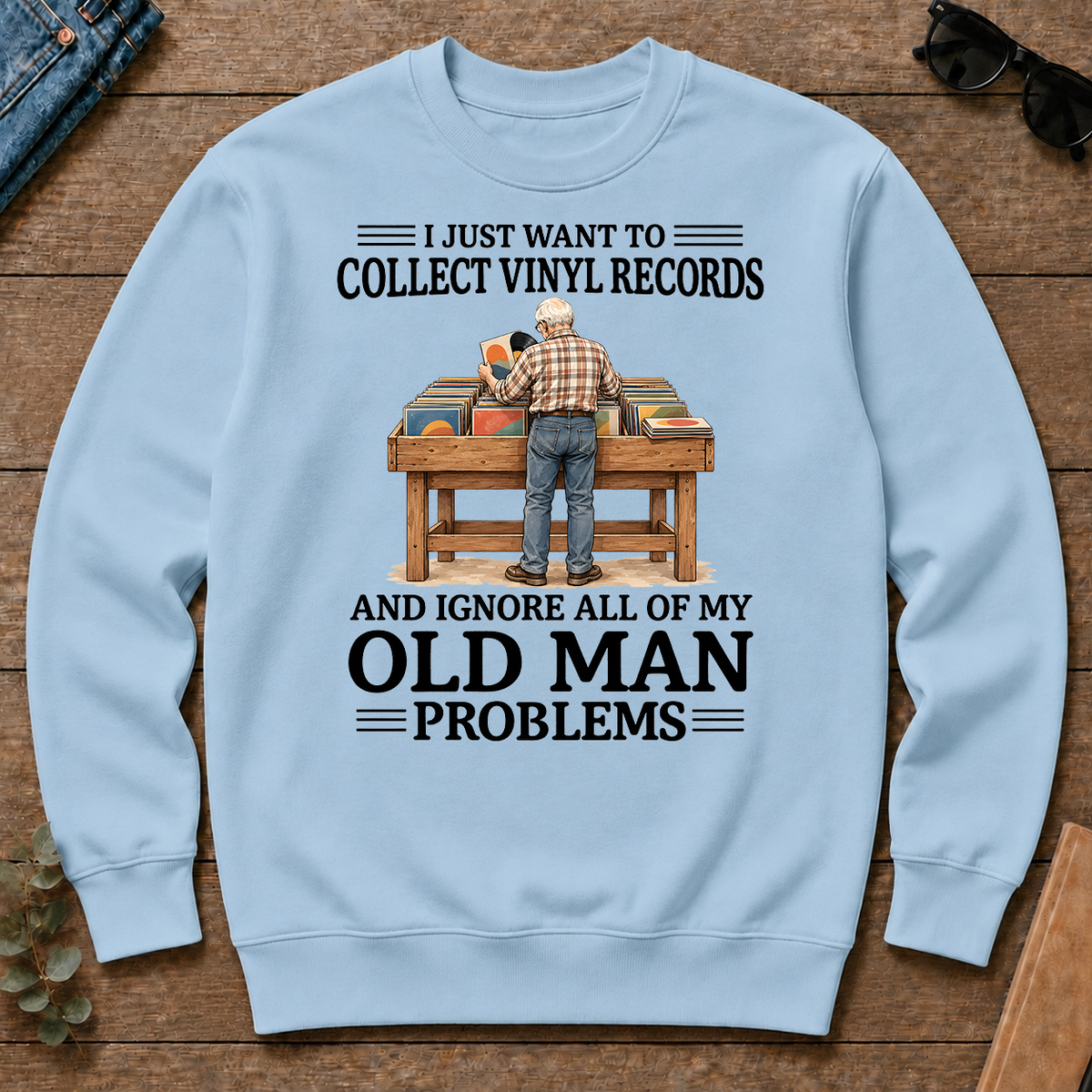 I Just Want To Collect Vinyl Records - light-blue - CS2D-LightBlue