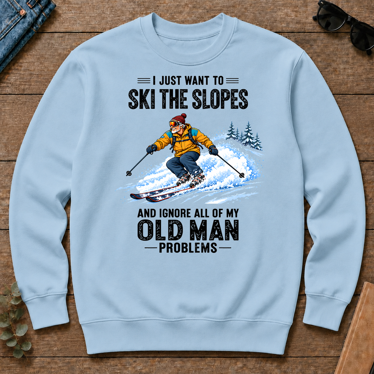 I Just Want To Ski The Slopes Art - light-blue - CS2D-LightBlue