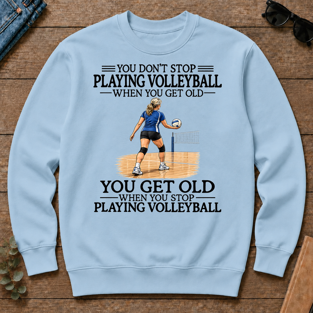 Don't Stop Playing Volleyball Woman - light-blue - CS2D-LightBlue
