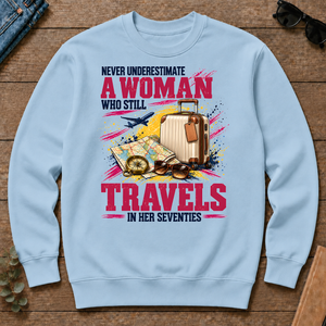 A Woman Still Travels In Her Seventies - light-blue - CS2D-LightBlue