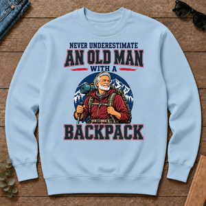 Never Underestimate An Old Man With A Backpack - light-blue - CS2D-LightBlue