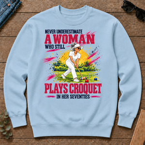 A Woman Still Plays Croquet In Her 70s - light-blue - CS2D-LightBlue
