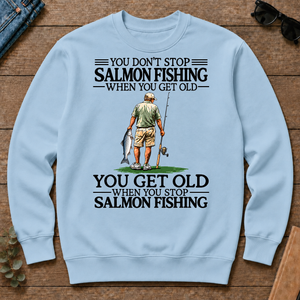 Don't Stop Salmon Fishing Vintage - light-blue - CS2D-LightBlue