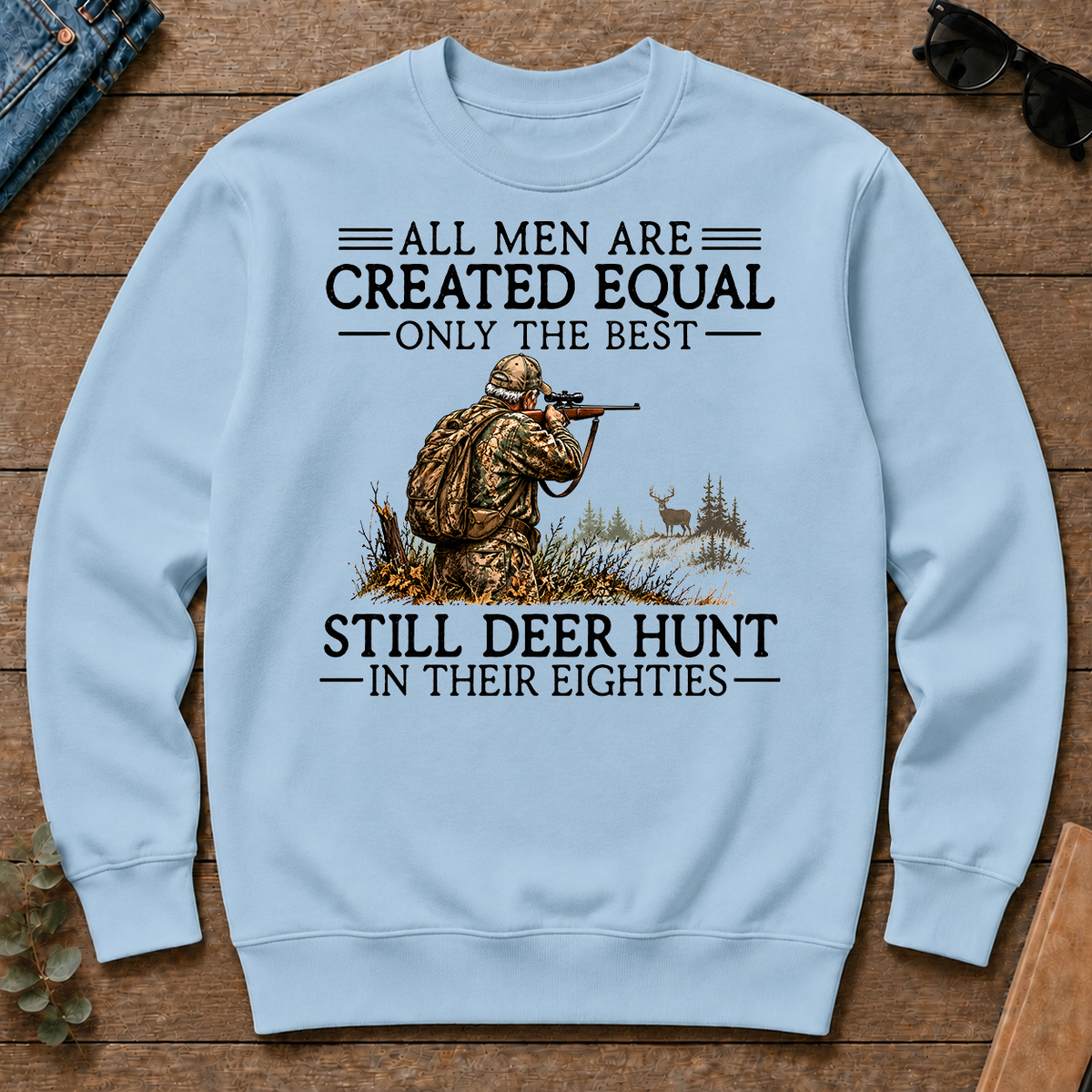 All Men Are Created Equal Deer Hunting 80s - light-blue - CS2D-LightBlue