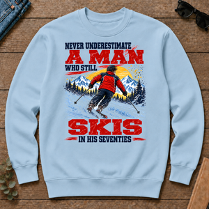 A Man Still Skis In His 70s - light-blue - CS2D-LightBlue