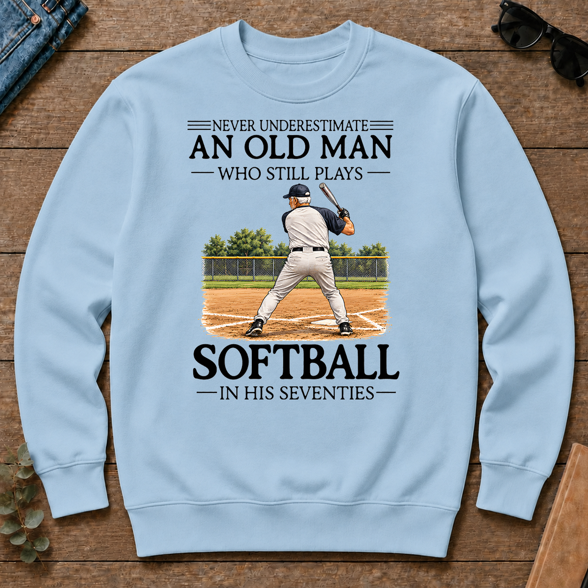 An Old Man Who Still Plays Softball In His Seventies - light-blue - CS2D-LightBlue
