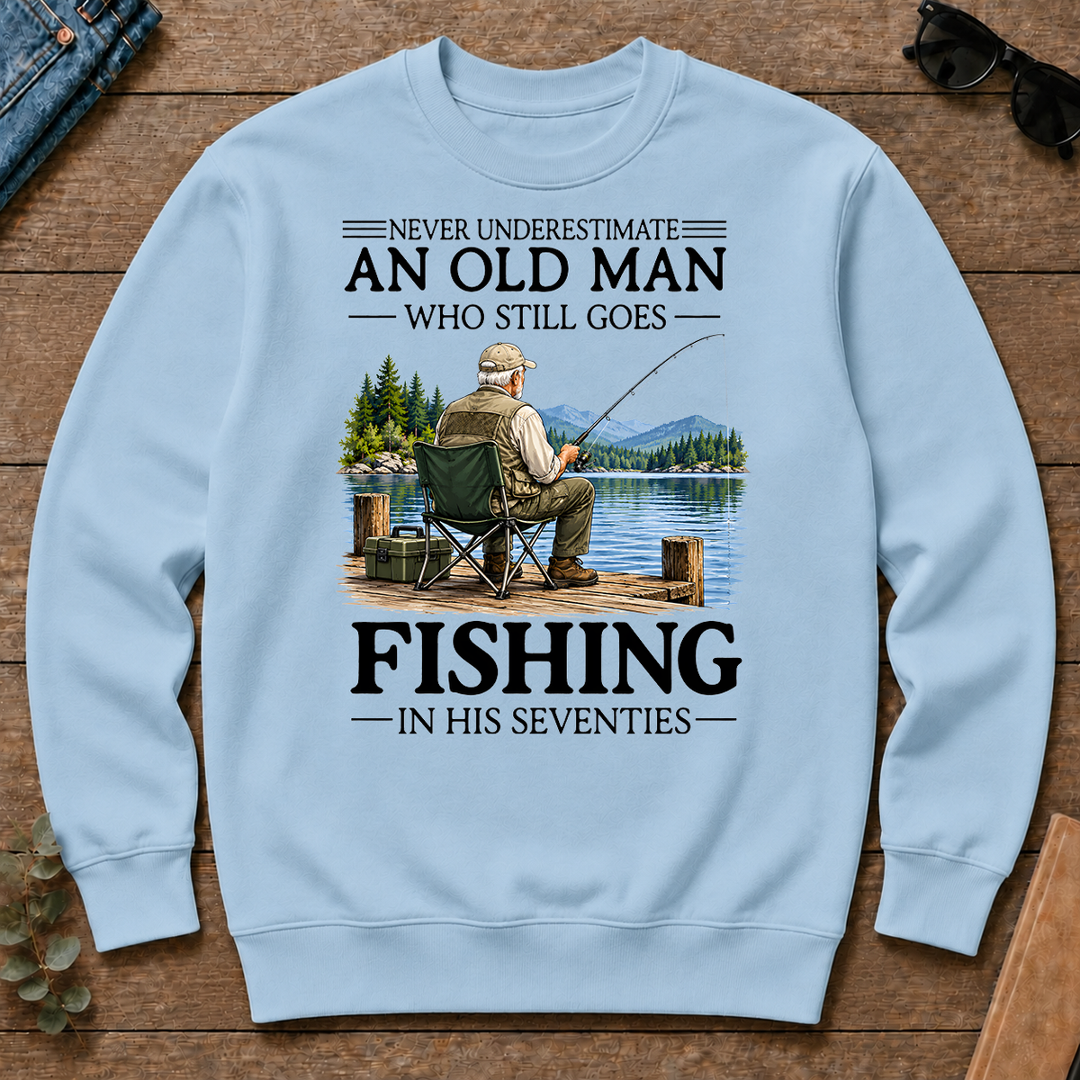 An Old Man Who Still Goes Fishing In His Seventies - light-blue - CS2D-LightBlue