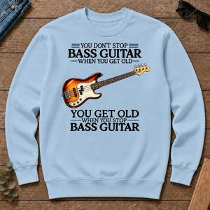 Don't Stop Playing Bass Guitar Vintage Art - light-blue - CS2D-LightBlue