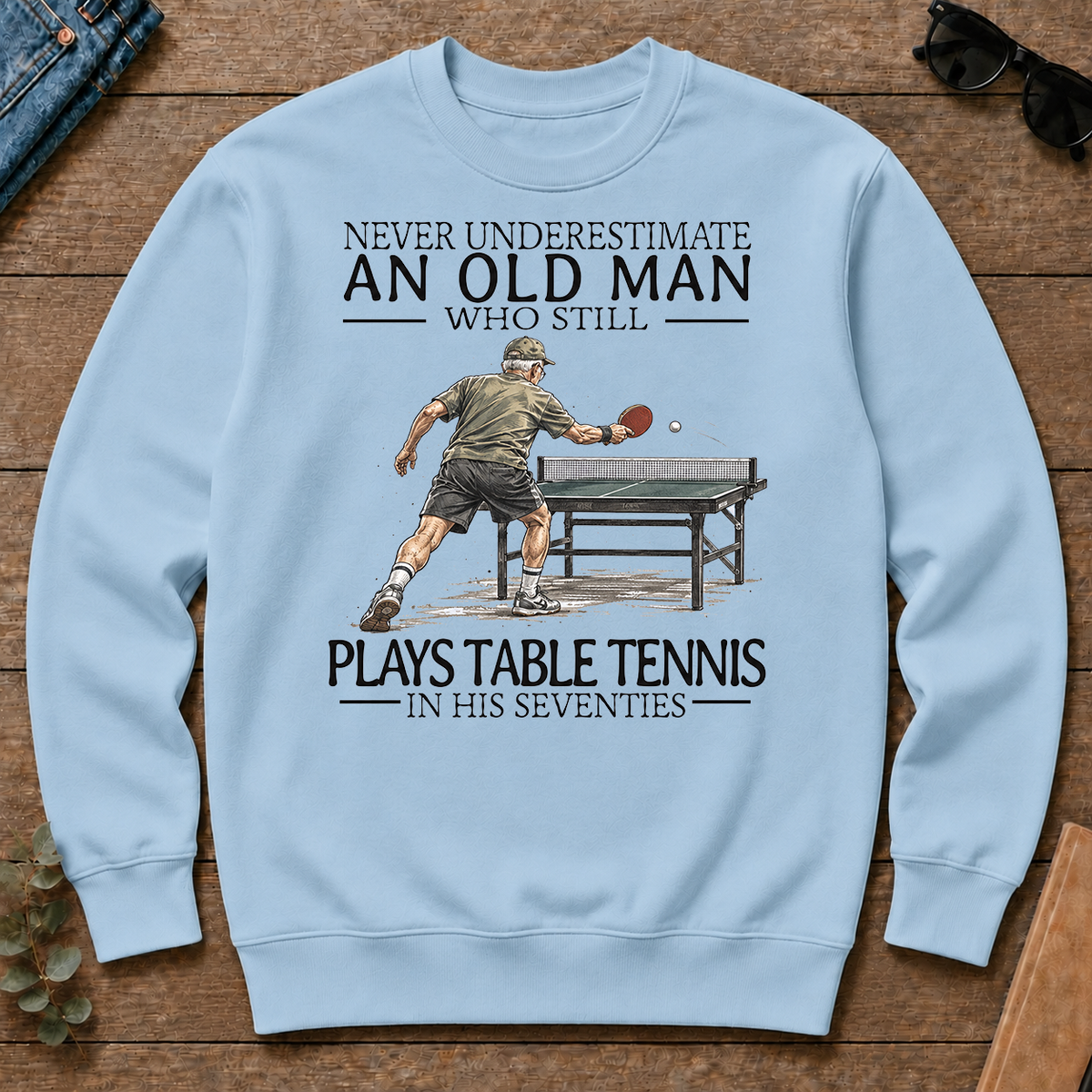 An Old Man Who Still Plays Table Tennis In His Seventies - light-blue - CS2D-LightBlue