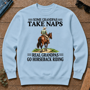 Real Grandpas Go Horseback Riding Vintage - light-blue - CS2D-LightBlue