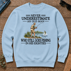 Never Underestimate An Old Man Fishing 80s - light-blue - CS2D-LightBlue