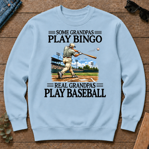 Some Grandpas Play Bingo Real Grandpas Play Baseball - light-blue - CS2D-LightBlue
