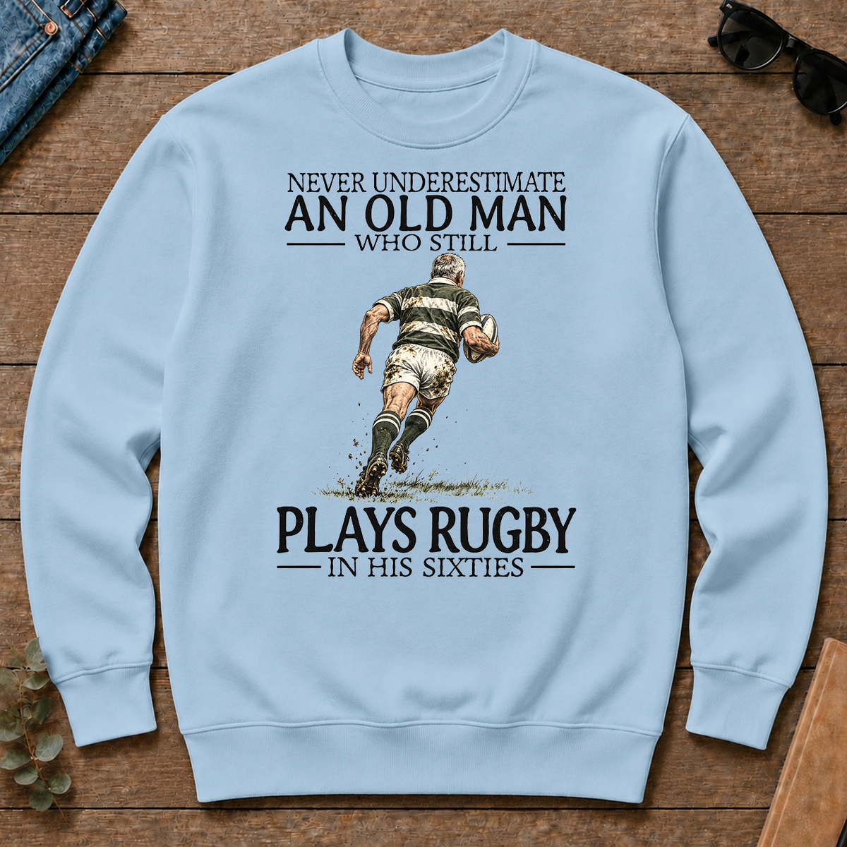 An Old Man Who Still Plays Rugby In His Sixties - light-blue - CS2D-LightBlue