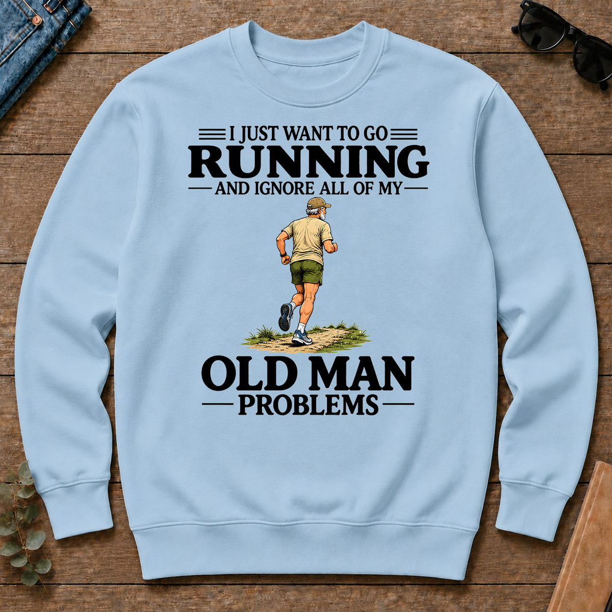 I Just Want To Go Running Vintage - light-blue - CS2D-LightBlue