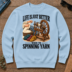 Life Is Just Better When I'm Spinning Yarn - light-blue - CS2D-LightBlue