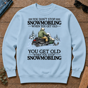 Don't Stop Snowmobiling Vintage Art - light-blue - CS2D-LightBlue