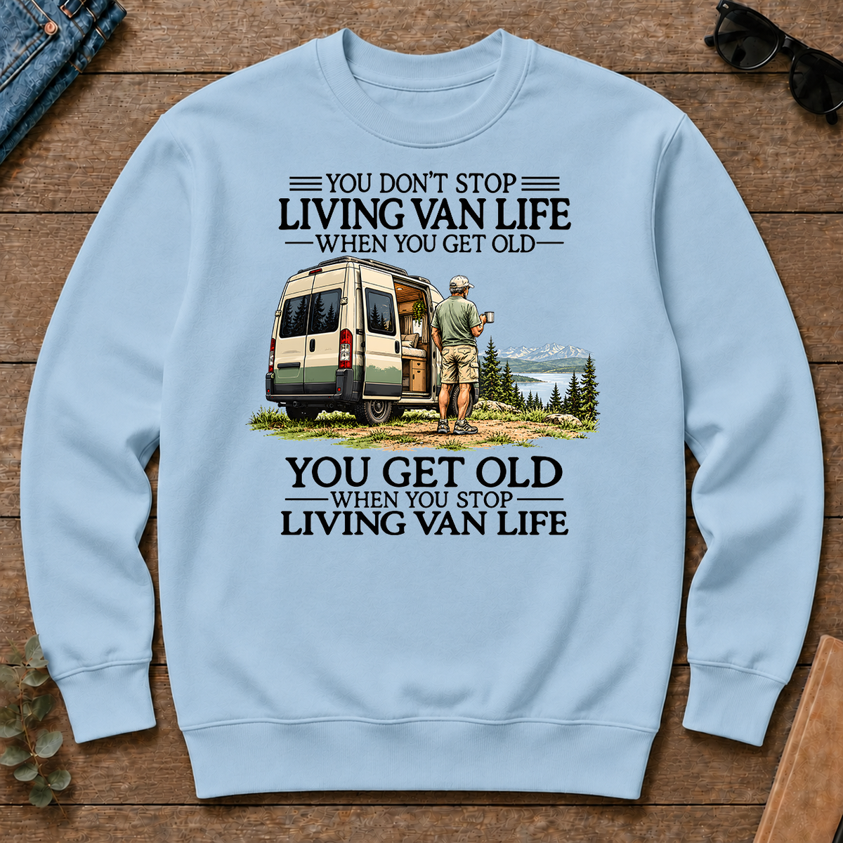 Don't Stop Living Van Life - light-blue - CS2D-LightBlue