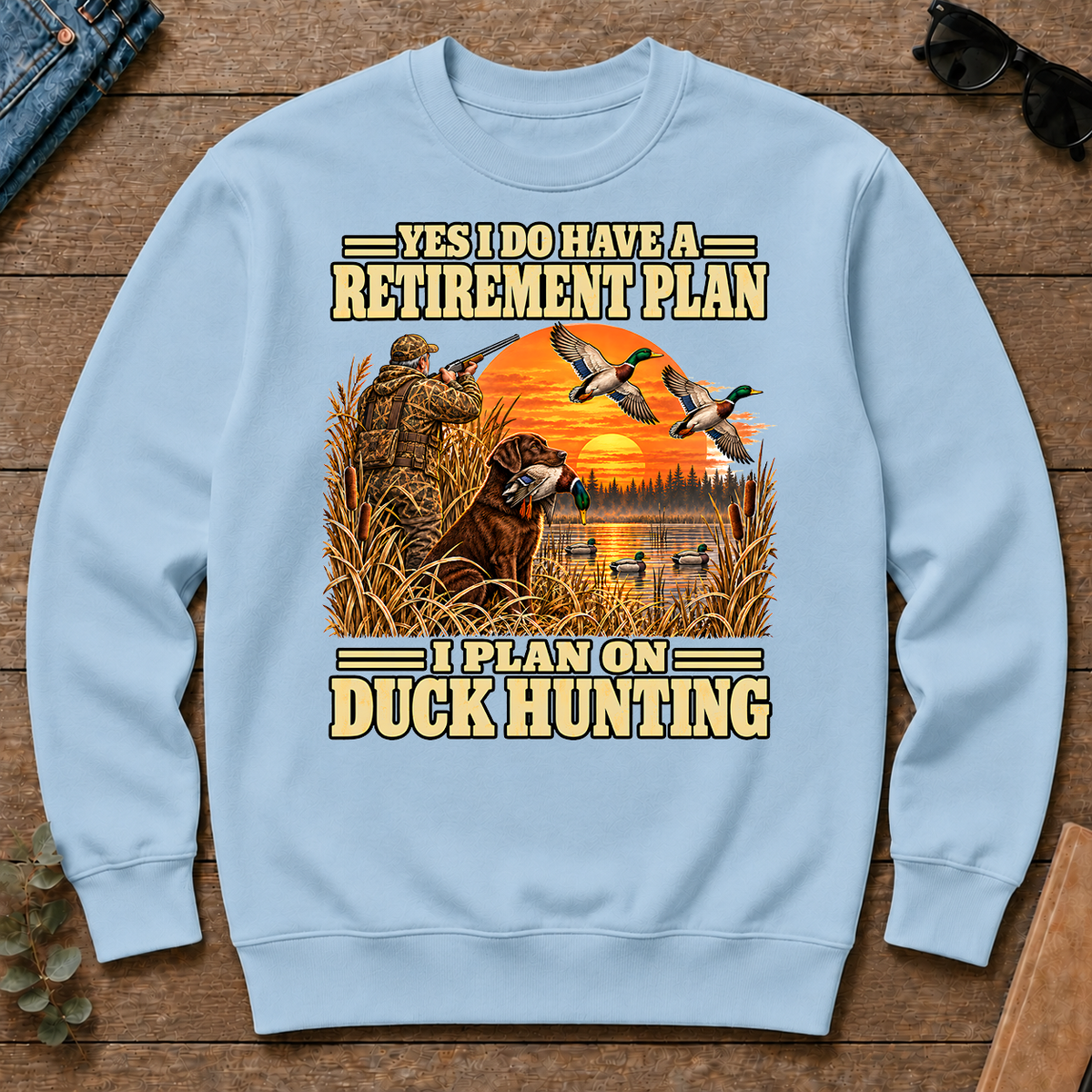 I Plan On Duck Hunting Vintage - light-blue - CS2D-LightBlue