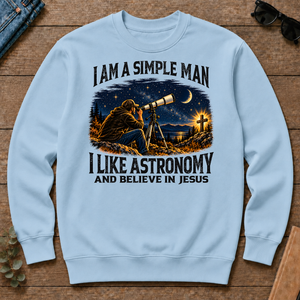 I Am Simple Man I Like Astronomy - light-blue - CS2D-LightBlue