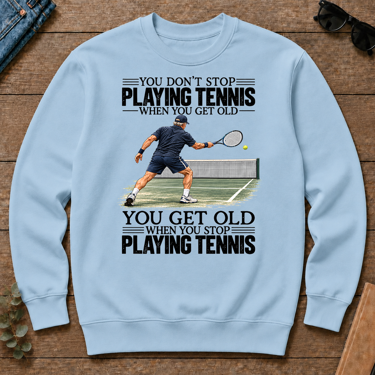 Vintage You Get Old When You Stop Playing Tennis - light-blue - CS2D-LightBlue