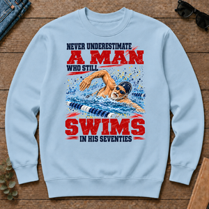 A Man Still Swims In His 70s - light-blue - CS2D-LightBlue