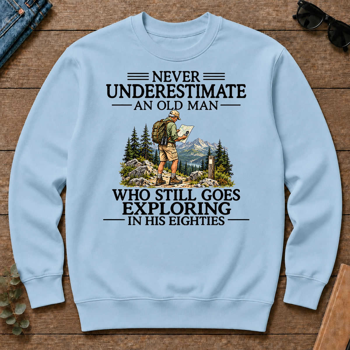 Never Underestimate An Old Man Exploring 80s - light-blue - CS2D-LightBlue