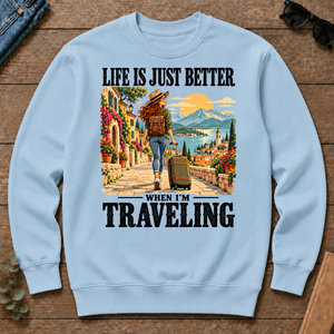 Life Is Just Better When I'm Traveling - light-blue - CS2D-LightBlue