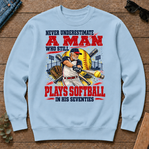 A Man Still Plays Softball In His 70s - light-blue - CS2D-LightBlue