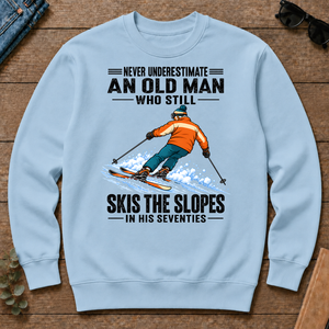 Never Underestimate An Old Man Still Skis The Slopes In His 70s - light-blue - CS2D-LightBlue