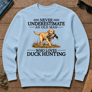 Never Underestimate An Old Man Who Loves Duck Hunting Art - light-blue - CS2D-LightBlue