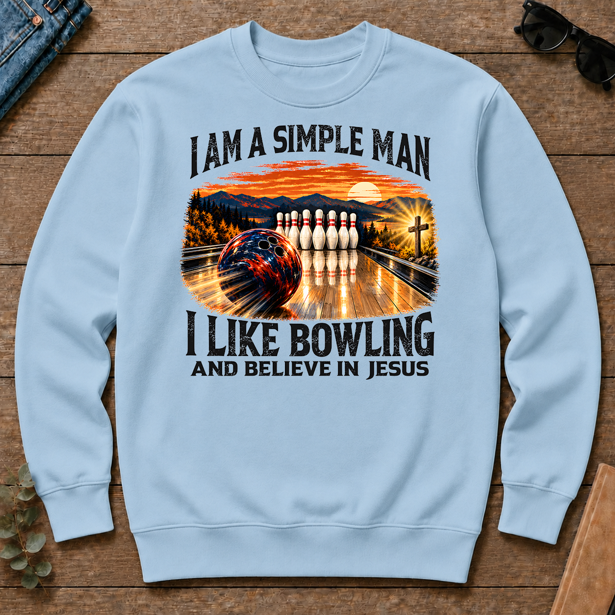 I Am Simple Man I Like Bowling - light-blue - CS2D-LightBlue