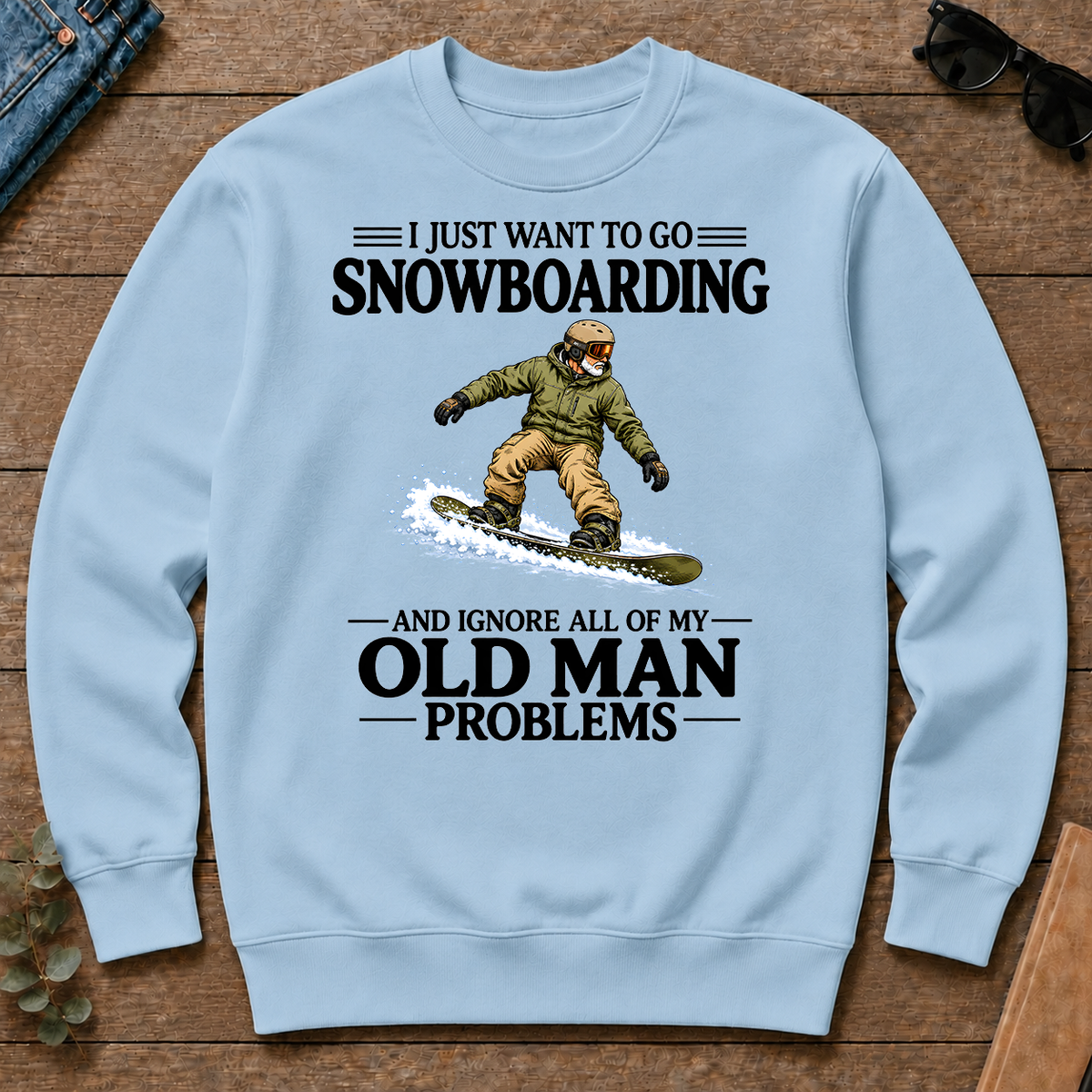 I Just Want To Go Snowboarding - light-blue - CS2D-LightBlue