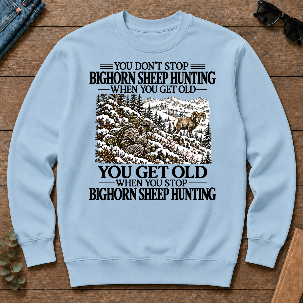 Don't Stop Bighorn Sheep Hunting Snow - light-blue - CS2D-LightBlue