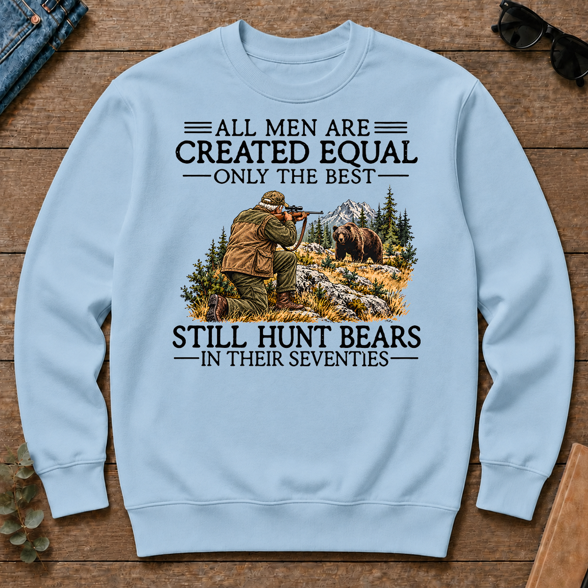 All Men Are Created Equal Deer Hunting 70s - light-blue - CS2D-LightBlue