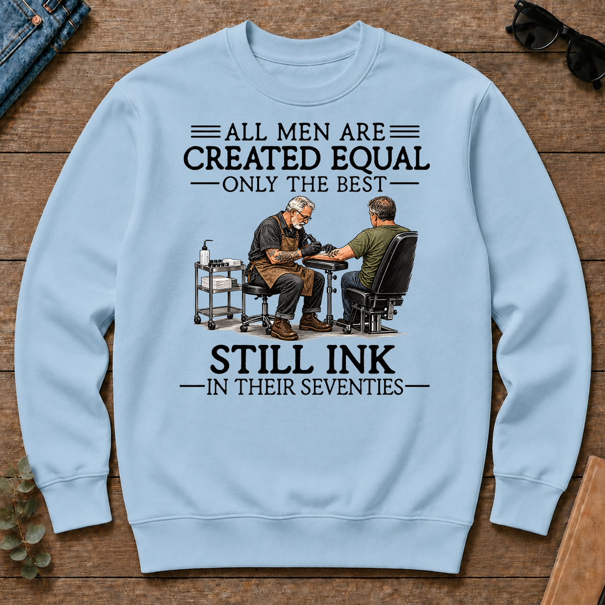 All Men Are Created Equal Only The Best Still Ink 70s - light-blue - CS2D-LightBlue