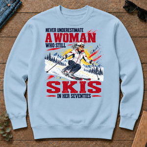 A Woman Still Skis In Her 70s - light-blue - CS2D-LightBlue