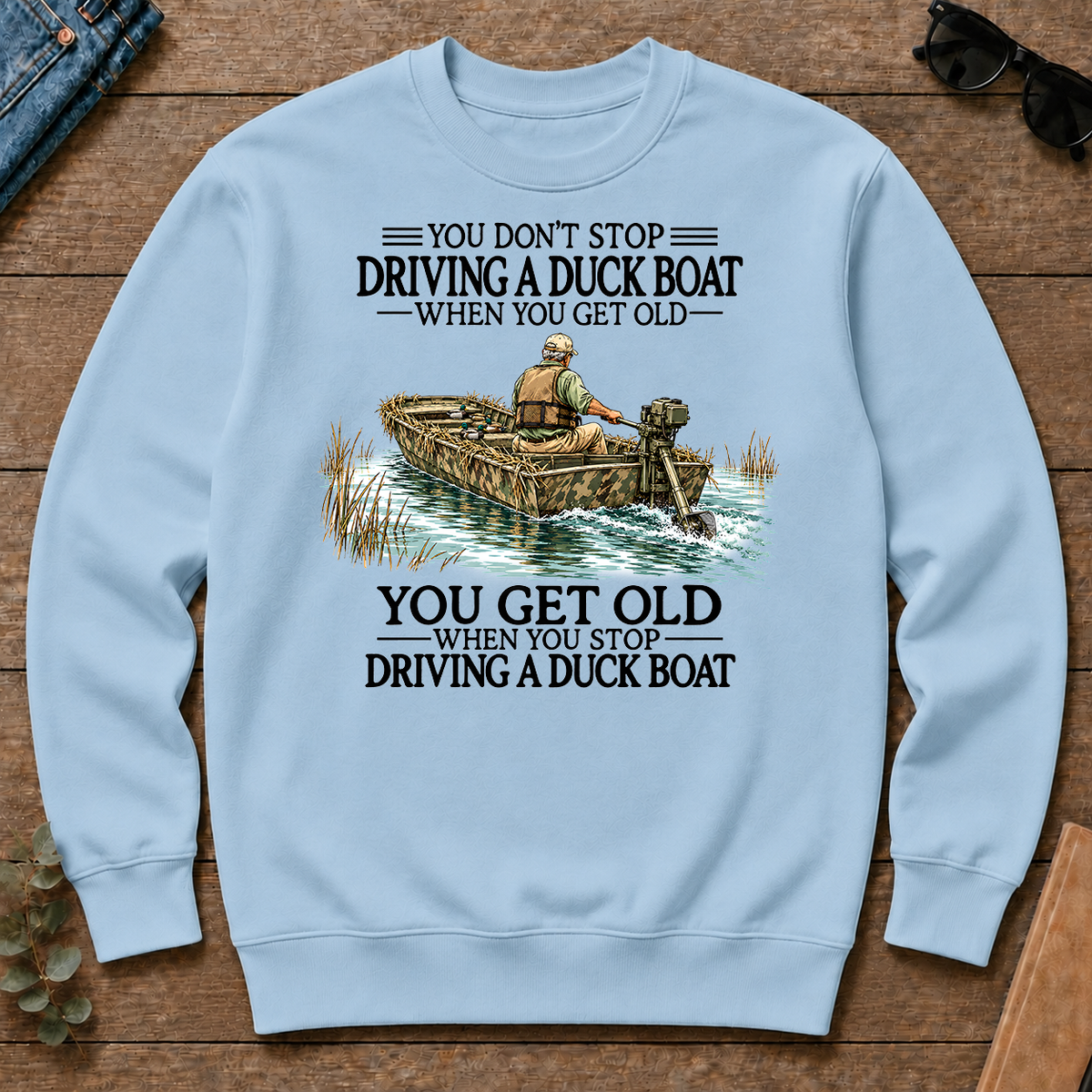 Don't Stop Driving Duck Boat - light-blue - CS2D-LightBlue