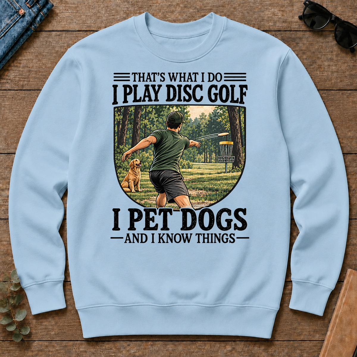 I Play Disc Golf And I Pet Dog - light-blue - CS2D-LightBlue