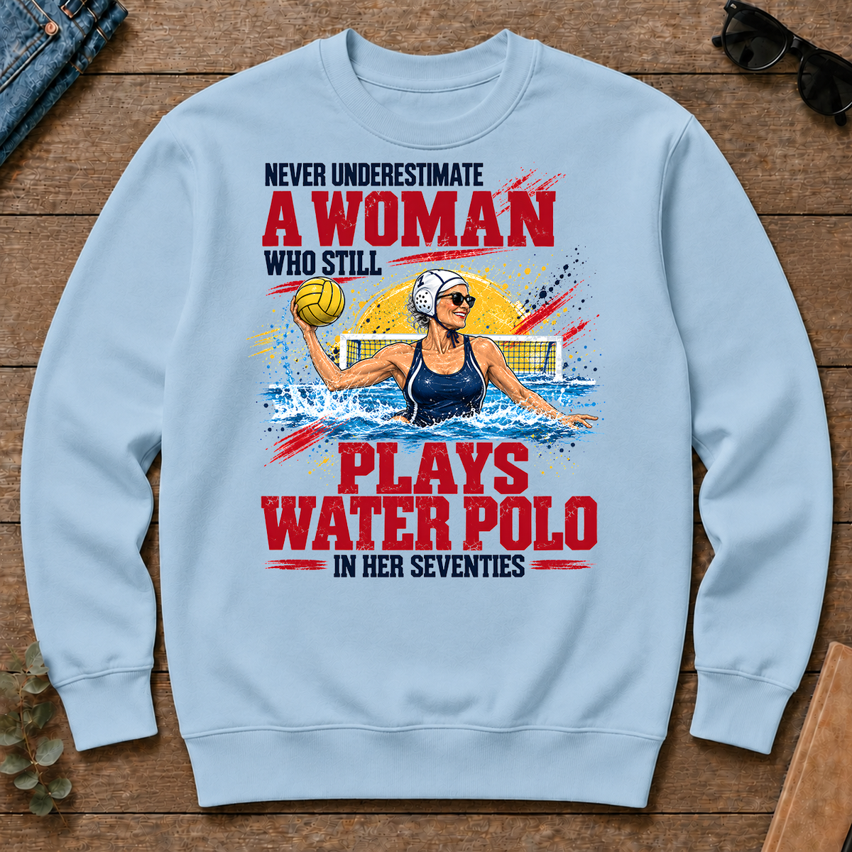 A Woman Still Plays Water Polo In Her 70s - light-blue - CS2D-LightBlue