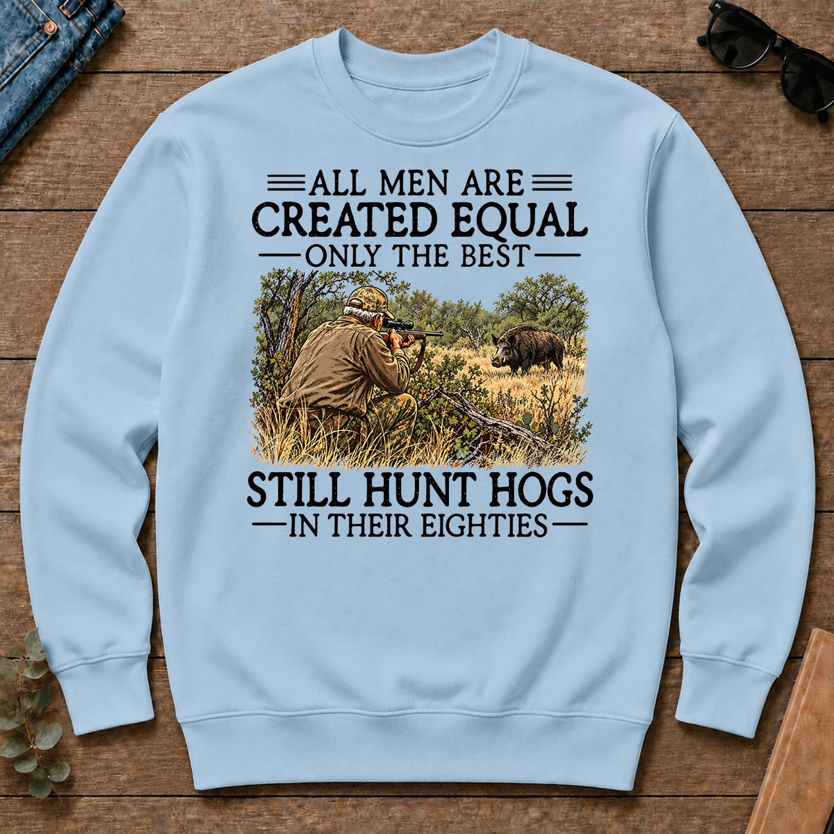 All Men Are Created Equal Hog Hunting 80s - light-blue - CS2D-LightBlue