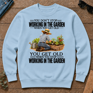 Vinatge You Get Old When You Stop Working In The Garden - light-blue - CS2D-LightBlue