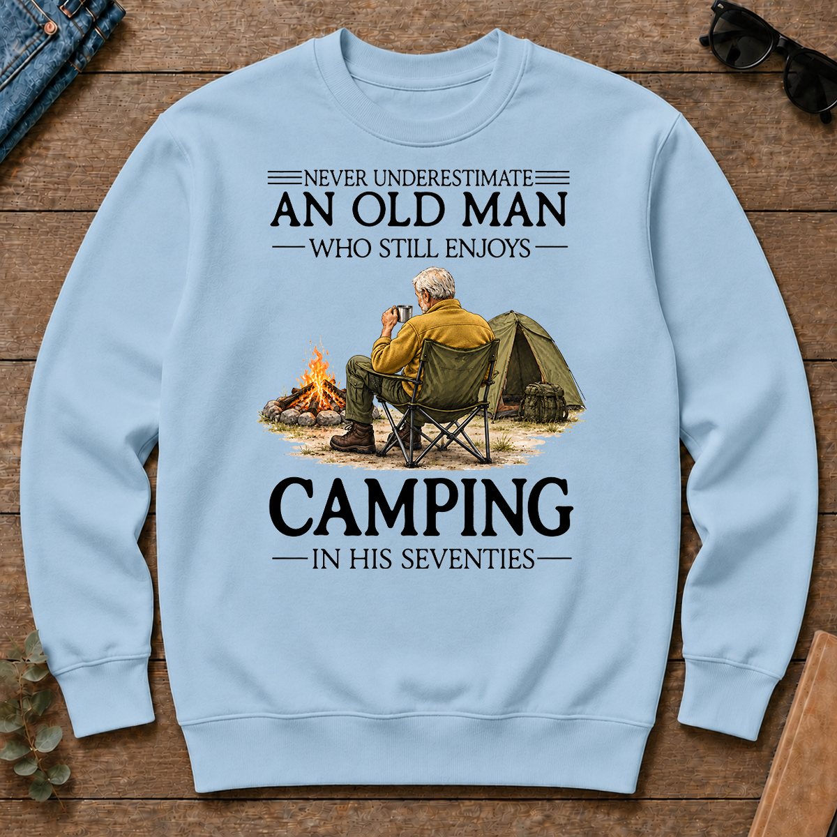 An Old Man Who Still Enjoys Camping In His Seventies - light-blue - CS2D-LightBlue