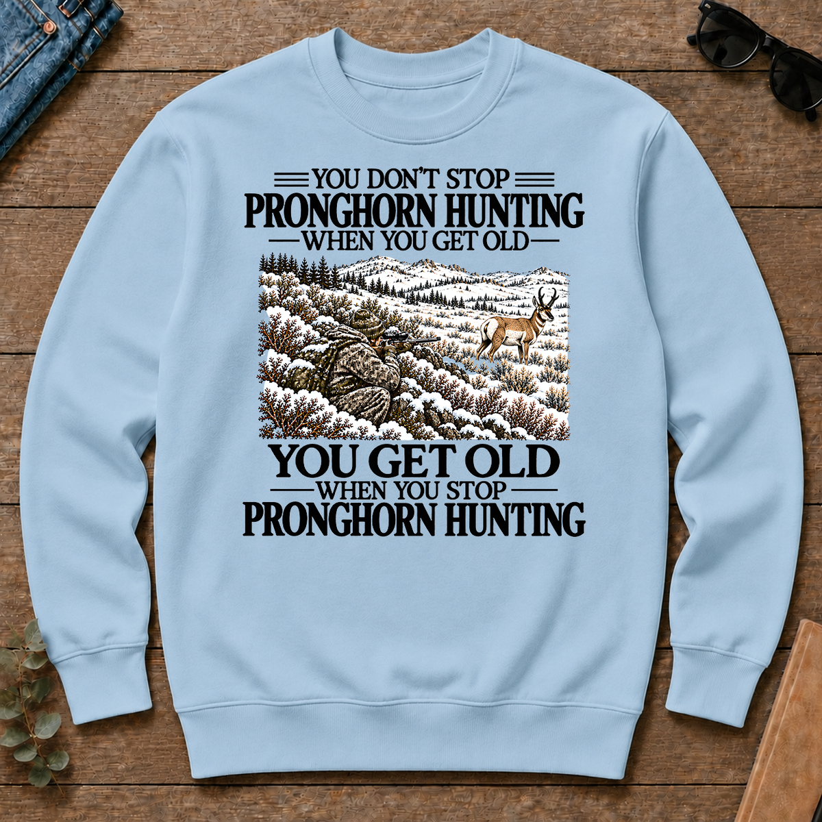 Don't Stop Pronghorn Hunting Snow - light-blue - CS2D-LightBlue