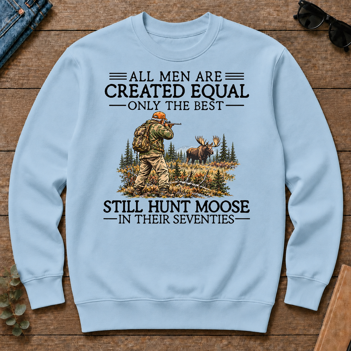 All Men Are Created Equal Moose Hunting 70s - light-blue - CS2D-LightBlue