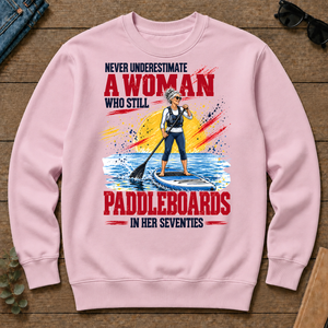 A Woman Still Paddleboards In Her 70s - light-pink - CS2D-LightPink